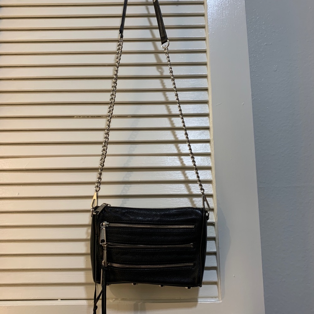 Black Rebecca mink off purse